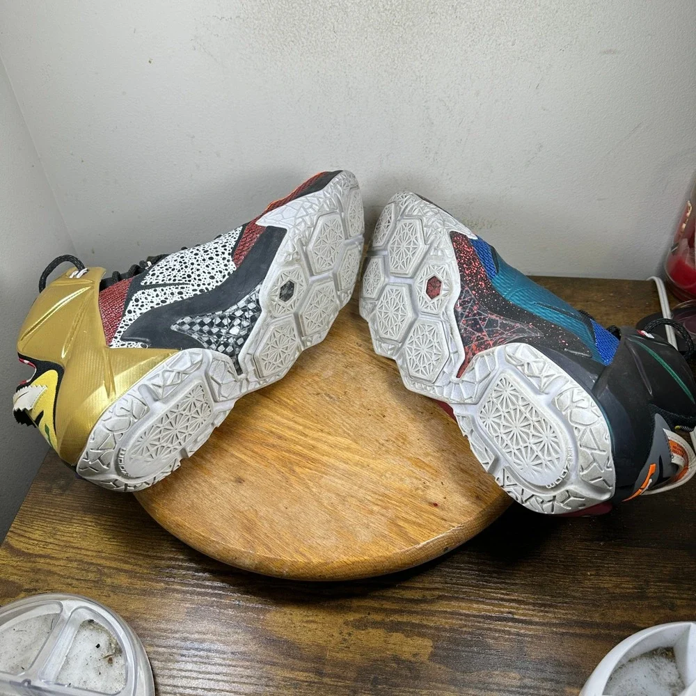 Nike LeBron 12 What The Multi-Color Basketball Shoes 802193-909 Mens 14